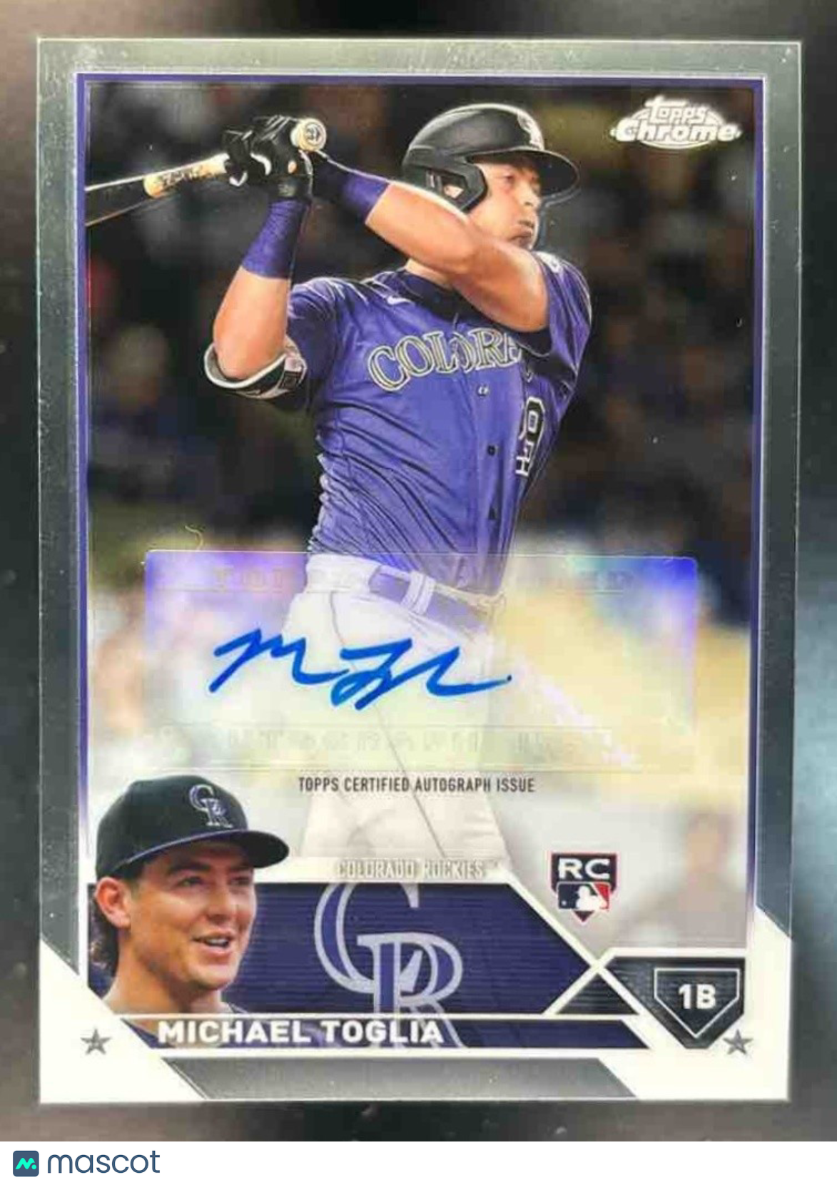 2023 Topps Chrome Update Michael Toglia Auto #AC-MT RC Colorado Rockies - Sports Cards