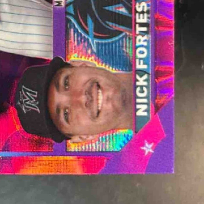 2023 Topps Chrome Update Nick Fortes Magenta/Purple Lava Lamp /299 USC77 Marlins - Sports Cards