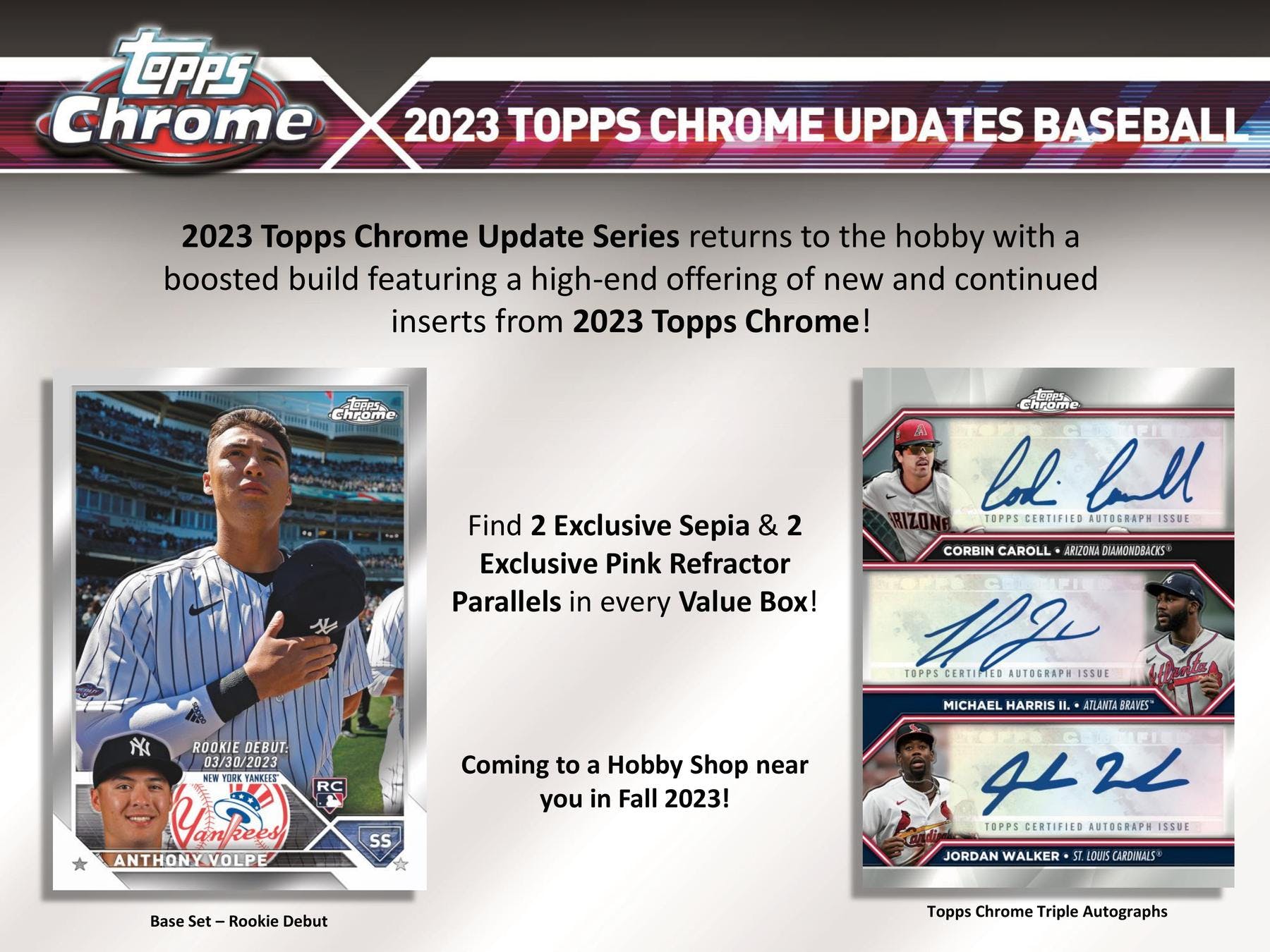 2023 Topps Chrome Update Series Baseball 7-Pack Blaster Box - MLB Blaster Box