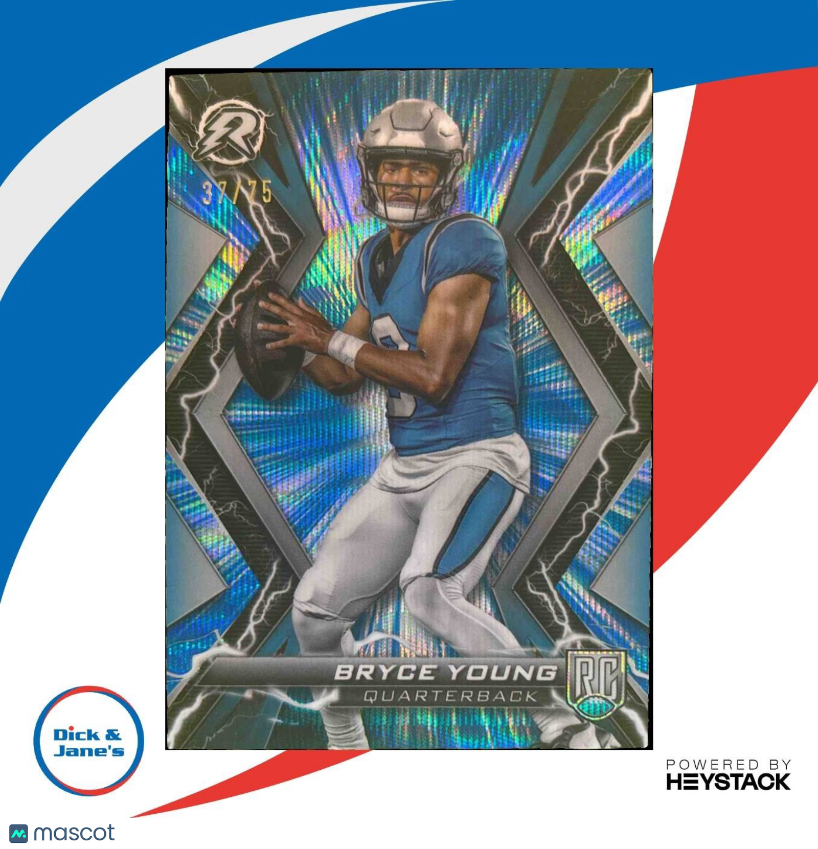2023 Topps Composite Bryce Young Resurgence Blue Surge /75 RC Carolina Panthers - Sports Cards