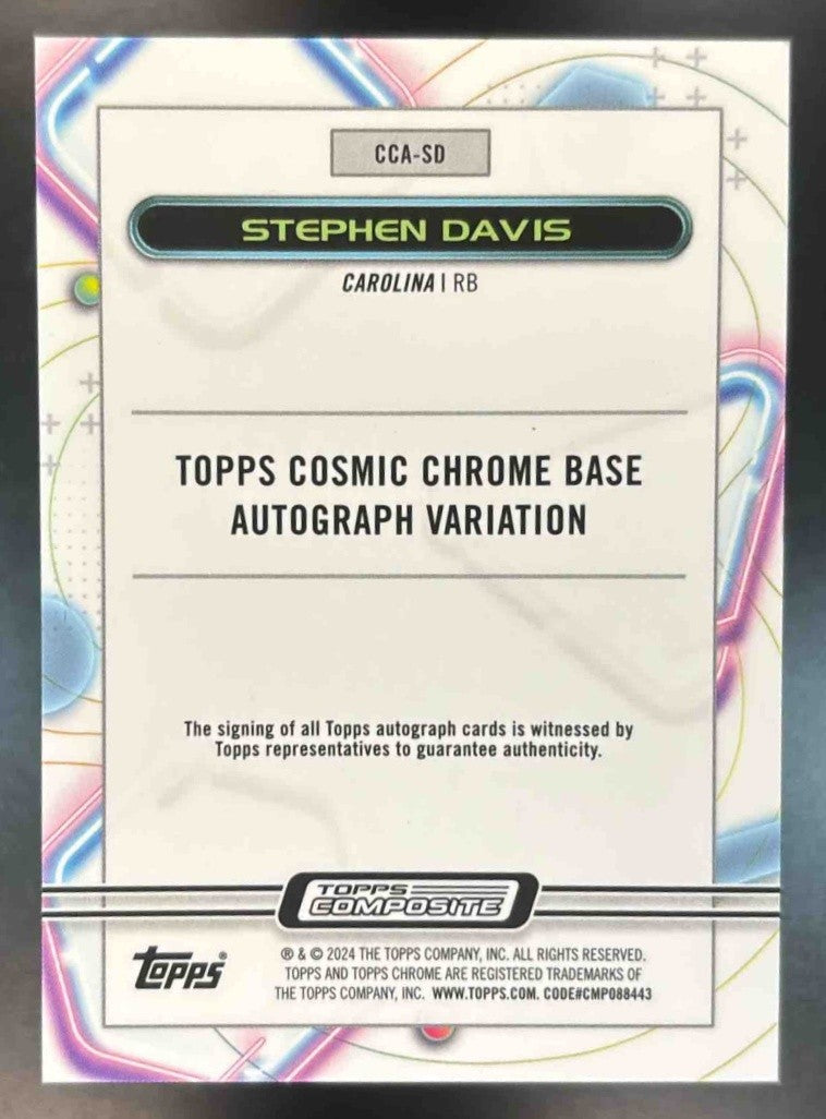 2023 Topps Composite Stephen Davis Cosmic Chrome Auto #CCA-SD Carolina Panthers - Sports Cards