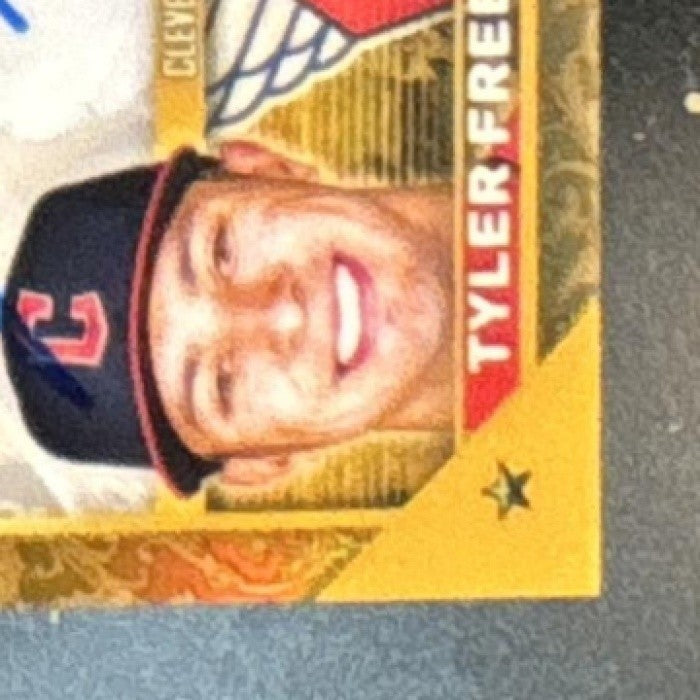 2023 Topps Gilded Collection Tyler Freeman Chrome Gold Etch Auto /99 RC Guardian - Sports Cards