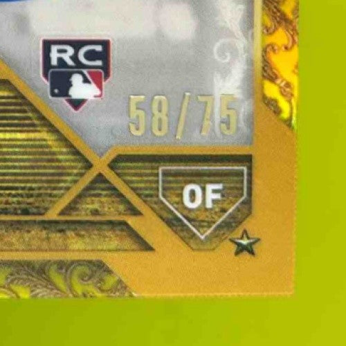 2023 Topps Gilded Drew Waters Chrome Gold Etch Auto Yellow Refractor /75 RC KC - Sports Cards