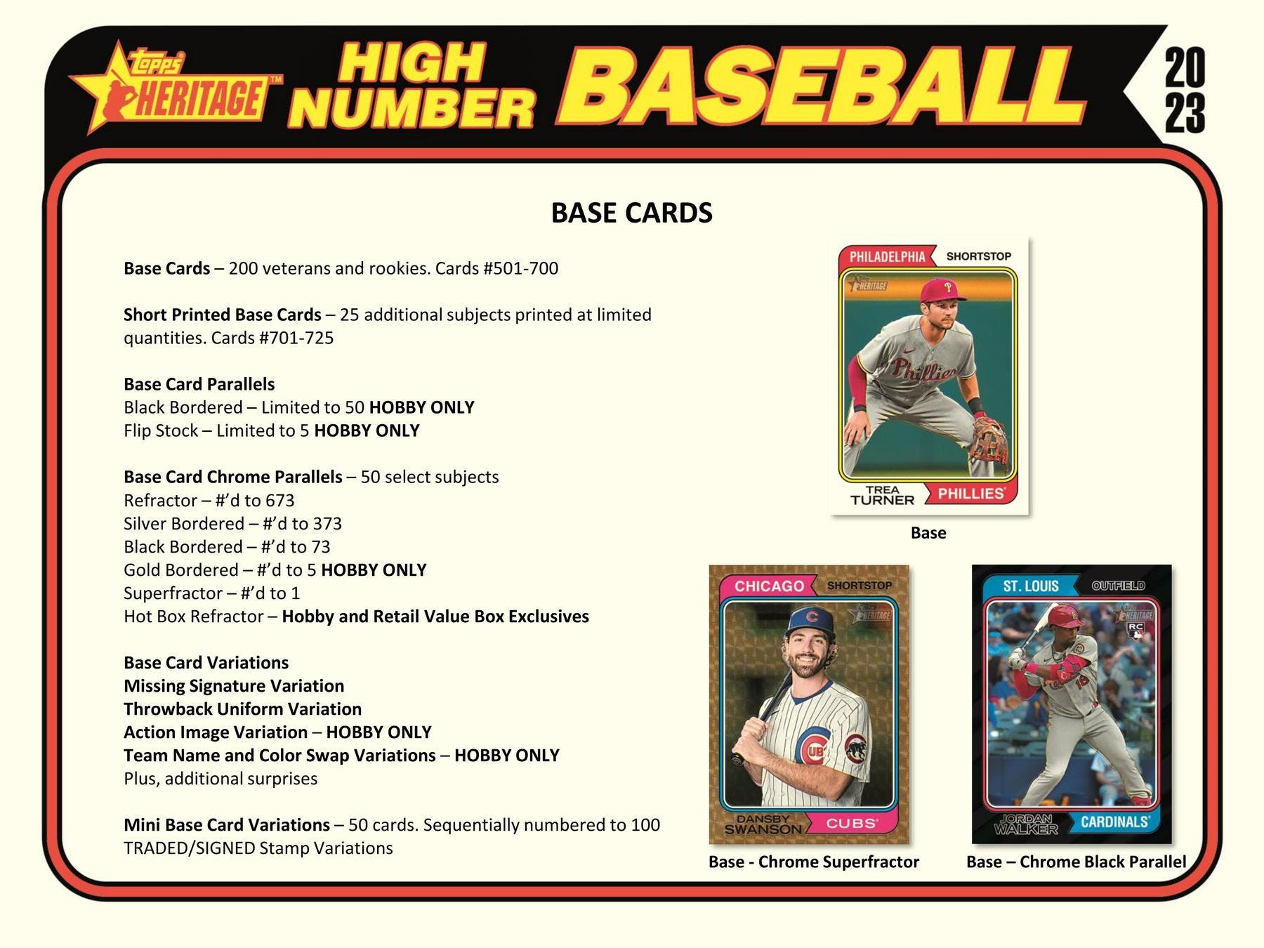 2023 Topps Heritage High Number Baseball Hobby Box (24 Packs) - MLB Hobby Box