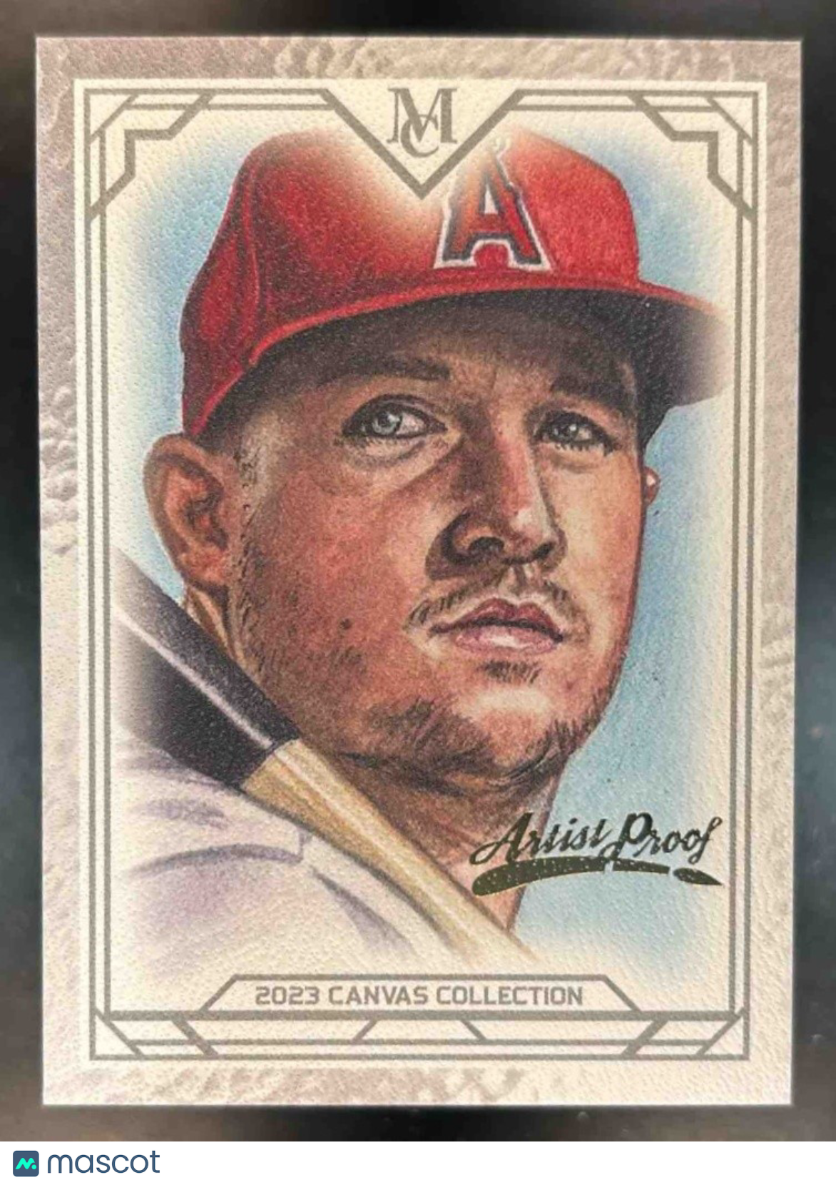 2023 Topps Museum Collection Mike Trout Canvas Reprints /50 Los Angeles Angels - Sports Cards