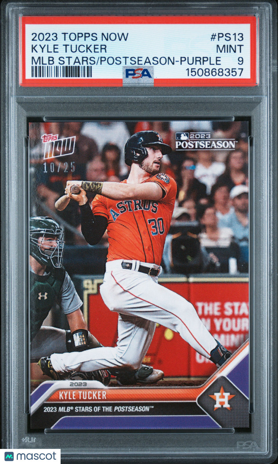 2023 Topps Now MLB Stars Of The Postseason Kyle Tucker Purple 10/25 #PS13 PSA 9 - Graded Sports Cards