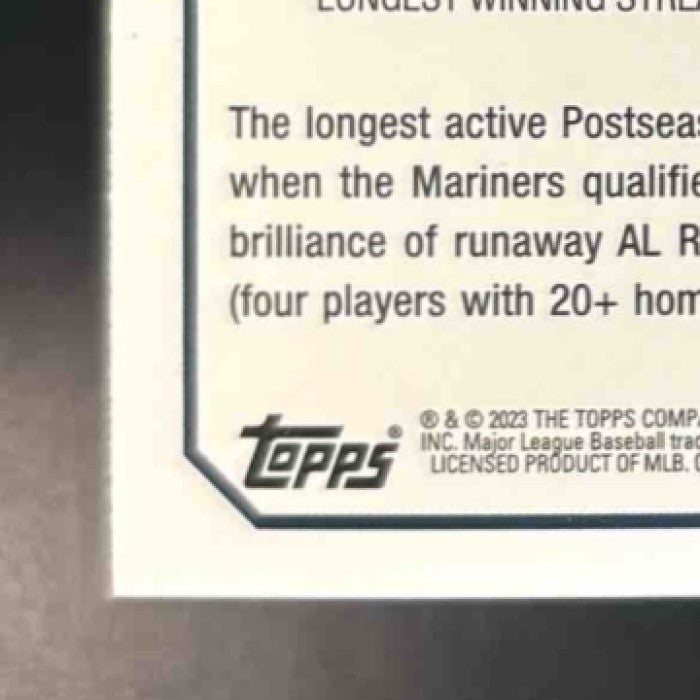 2023 Topps Seattle Mariners Blue Foilboard /999 #627 - Sports Cards