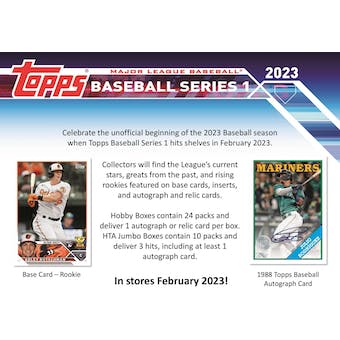 2023 Topps Series 1 Baseball Hobby Box (24 Packs/Box) - MLB hobby