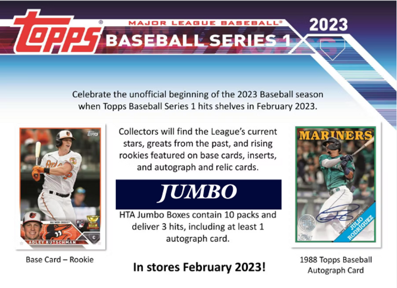 2023 Topps Series 1 Baseball Hobby Jumbo HTA Box - MLB Jumbo