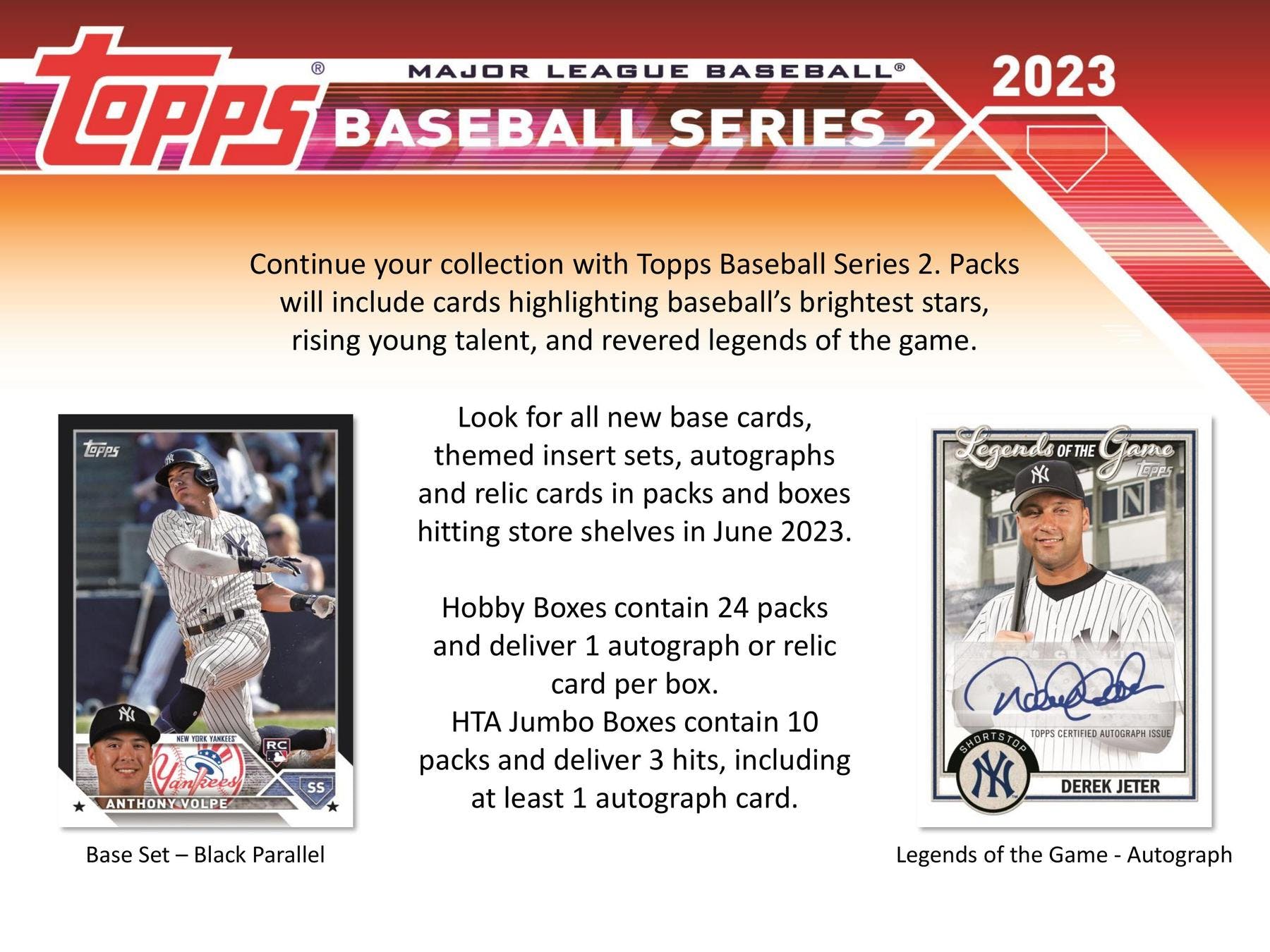 2023 Topps Series 2 Baseball Hobby HTA Jumbo Box - MLB hobby