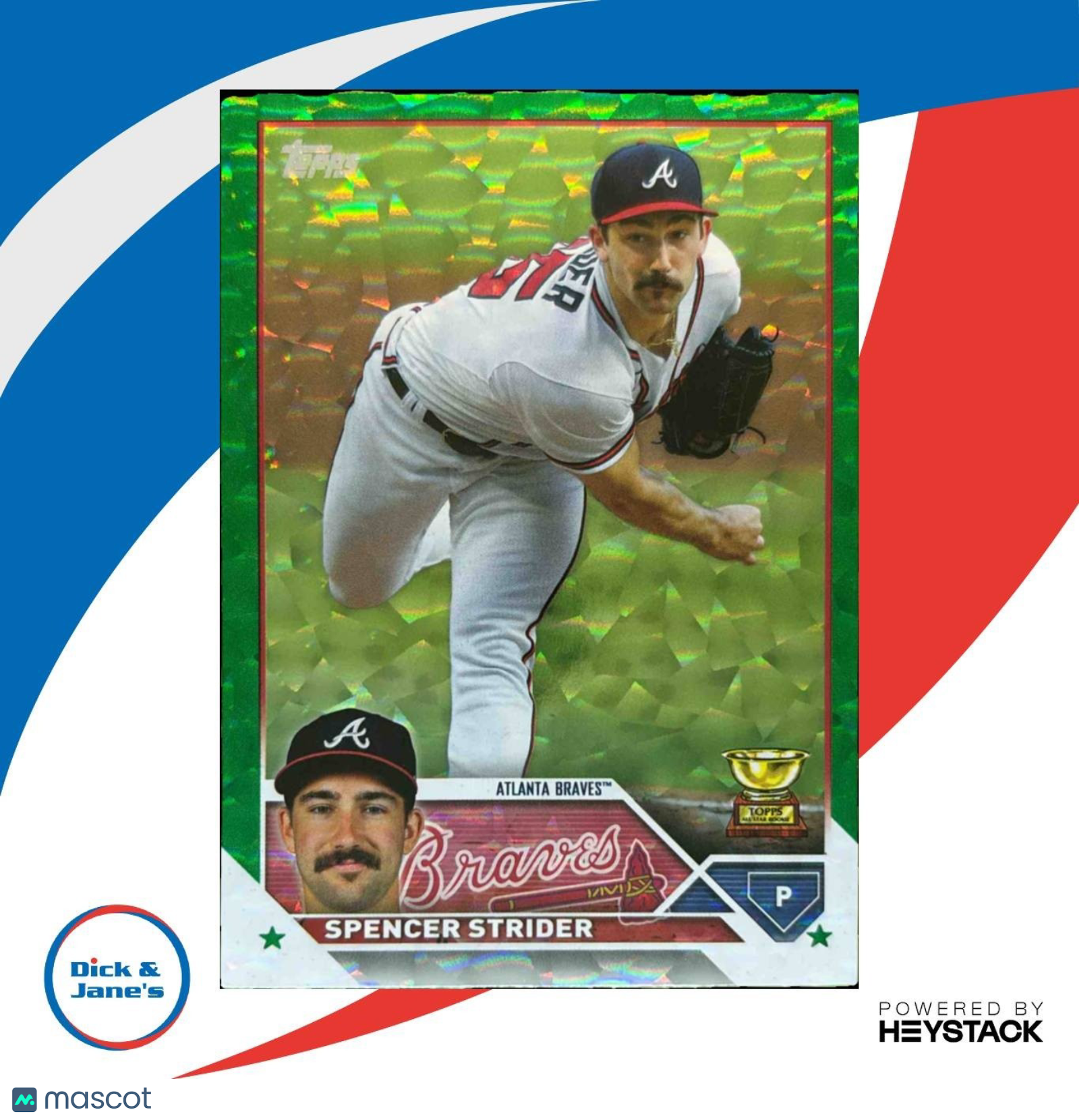 2023 Topps Spencer Strider Green Foil 206/499 #602 All-Star Atlanta Braves - Sports Cards