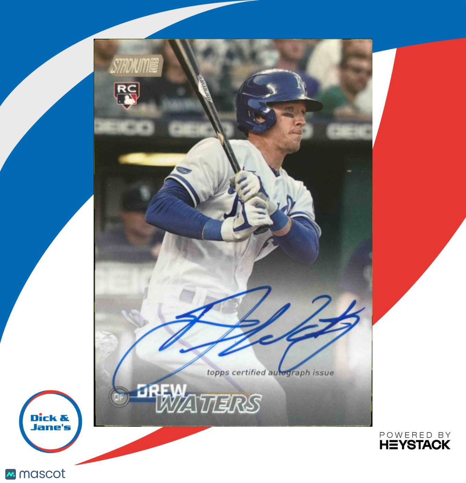 2023 Topps Stadium Club Drew Waters Auto #SCBA-DW RC Kansas City Royals - Sports Cards