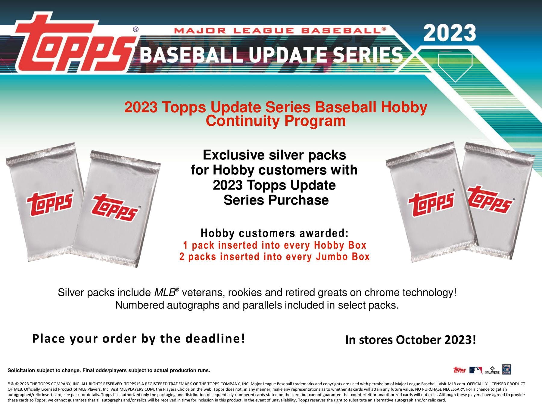 2023 Topps Update Series Baseball Hobby Box - MLB hobby