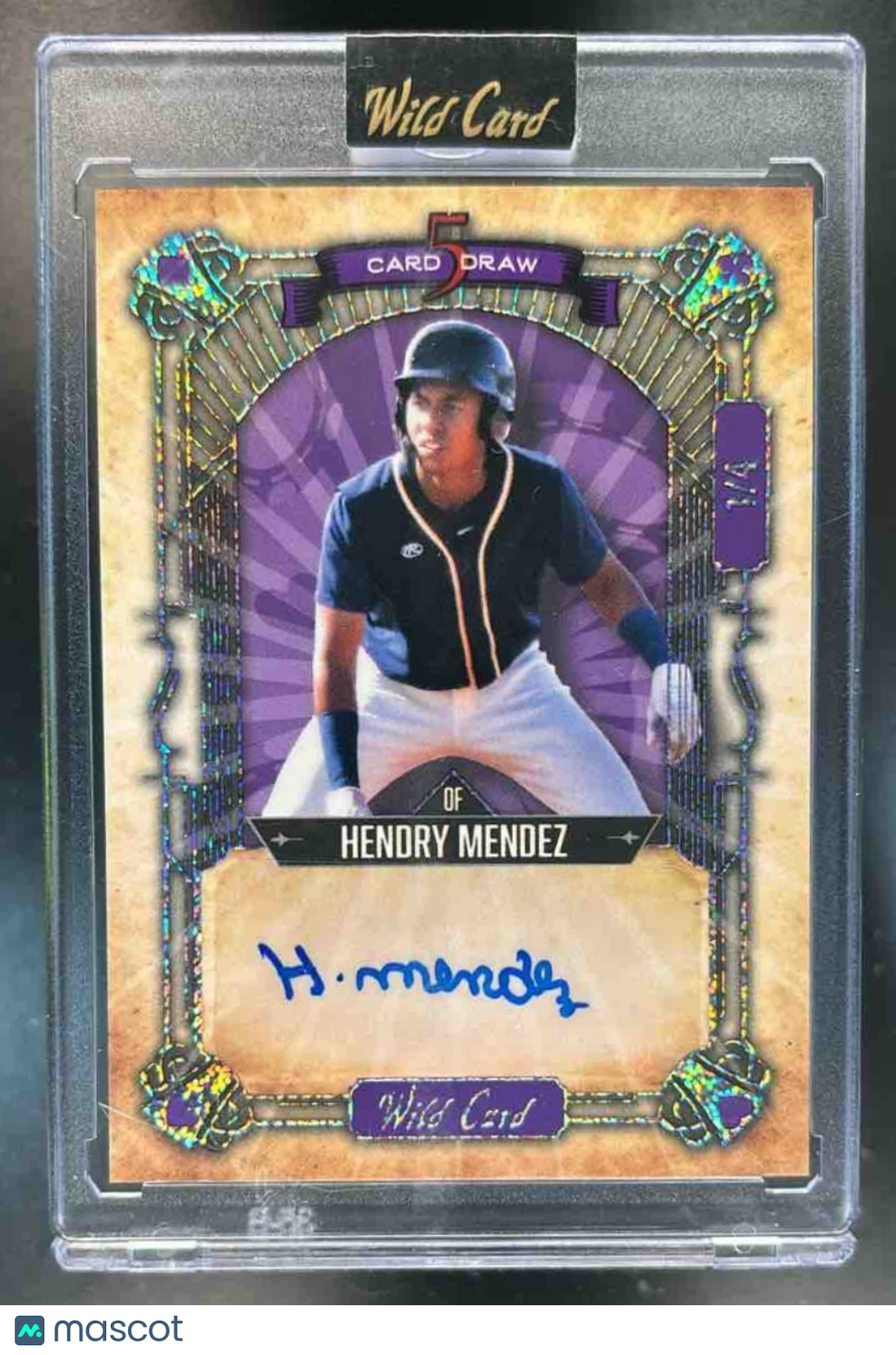 2023 Wild Card 5 Card Draw Hendry Mendez Auto /4 5CDC-25 - Sports Cards
