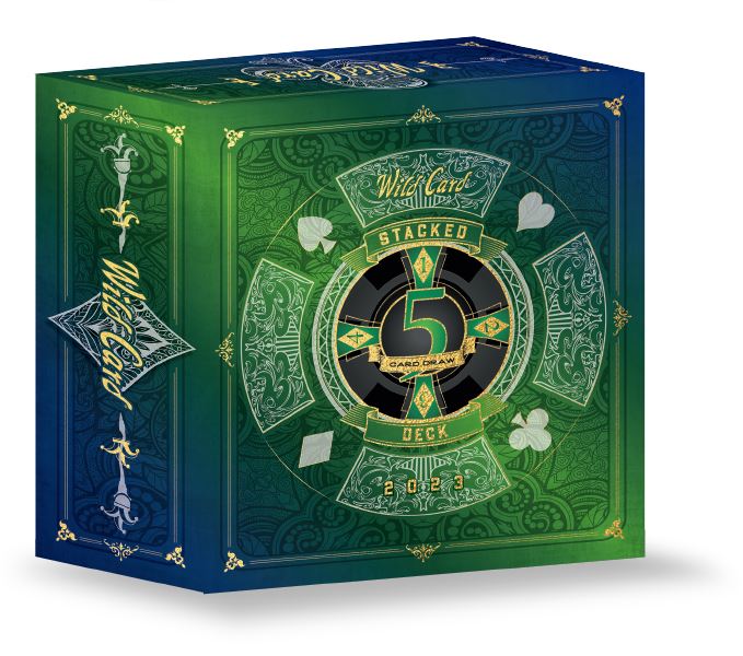 2023 Wild Card 5 Card Draw Stacked Deck Football Hobby Box (5 Autos) Five Card Stud - Football Box