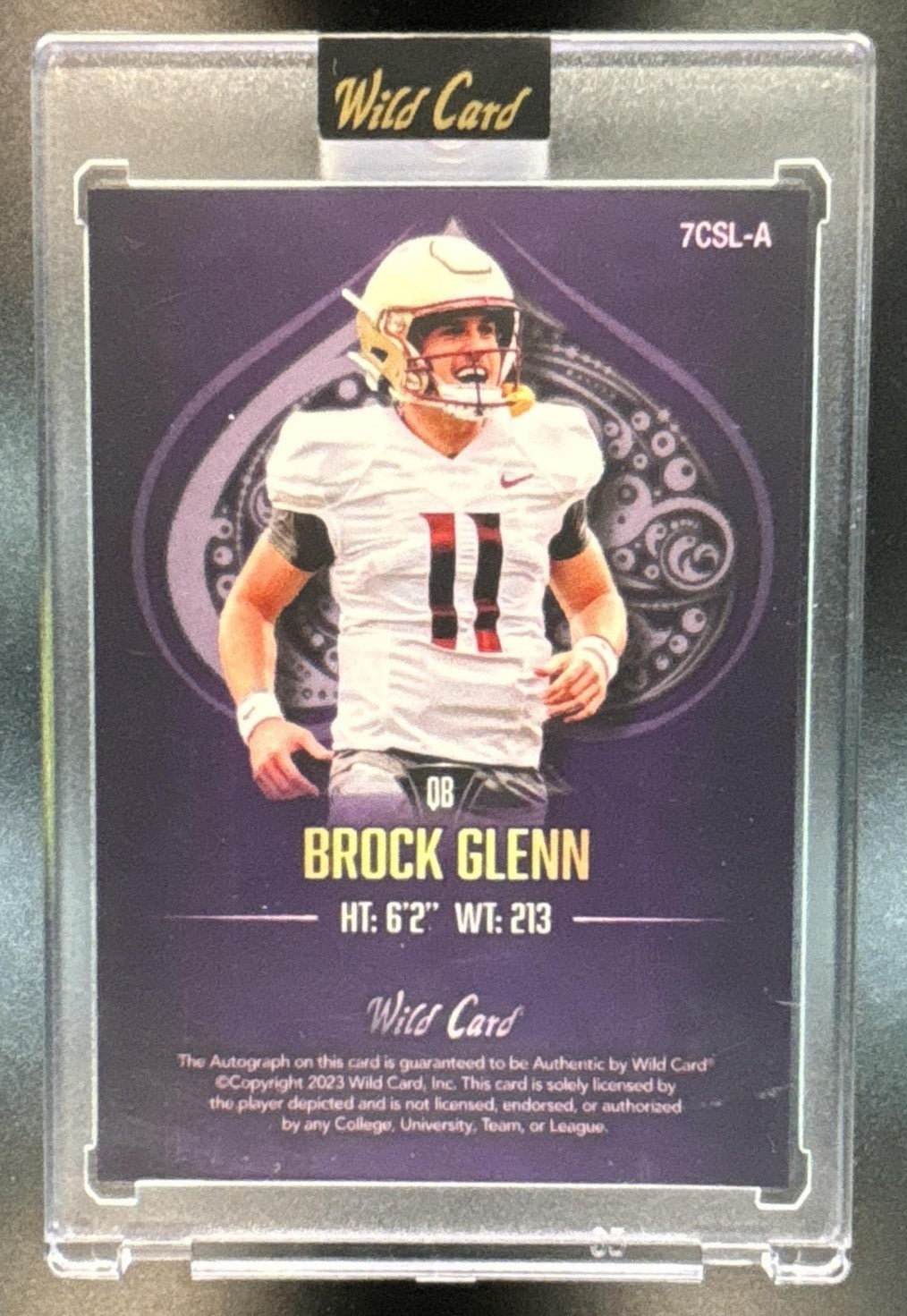 2023 Wild Card 7 Studs Brock Glenn Auto /6 #7CSL-A Auto New York Jets - Sports Cards