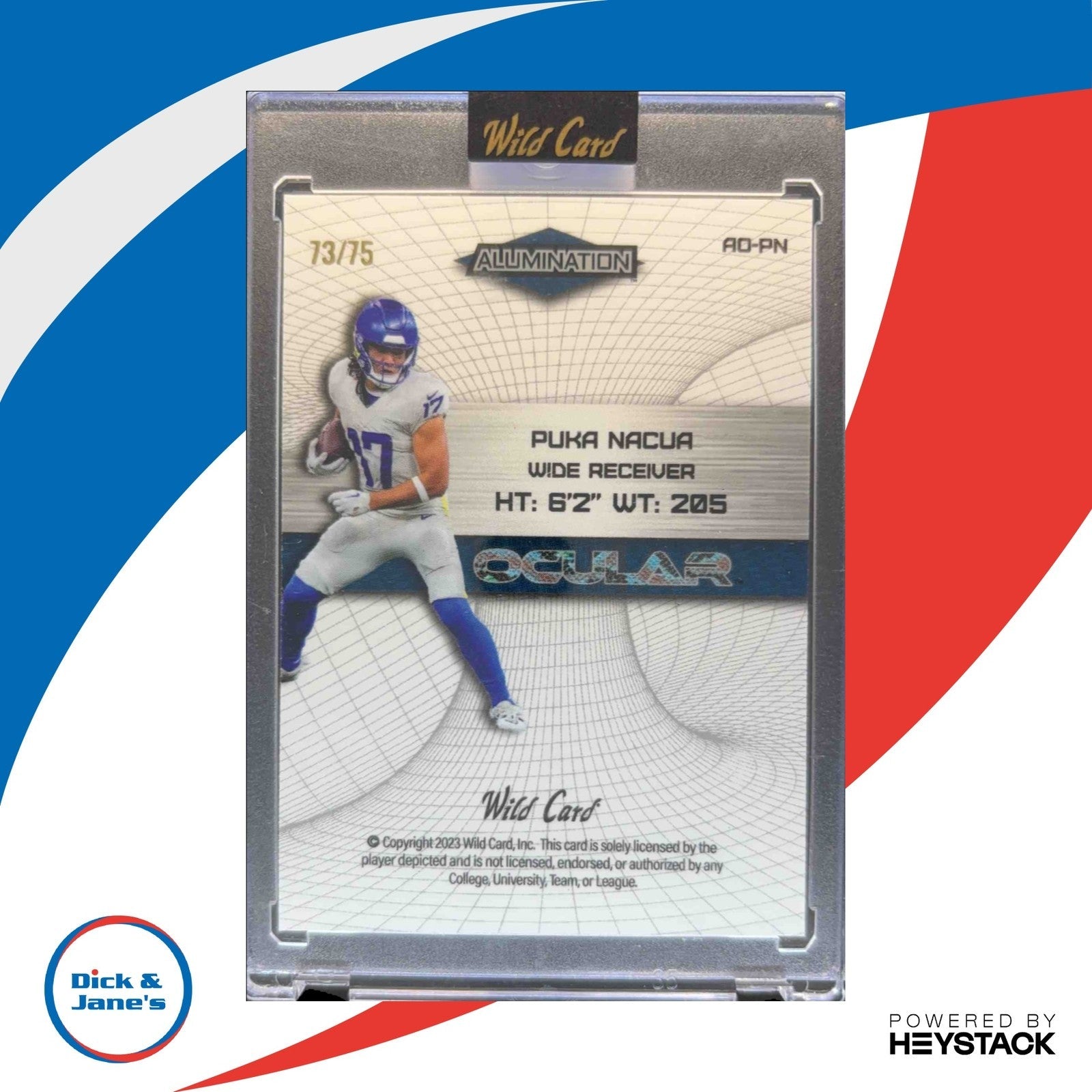 2023 Wild Card Alumination Rookie Edition Puka Nacua Ocular Rainbow 73/75 Rams - Sports Cards