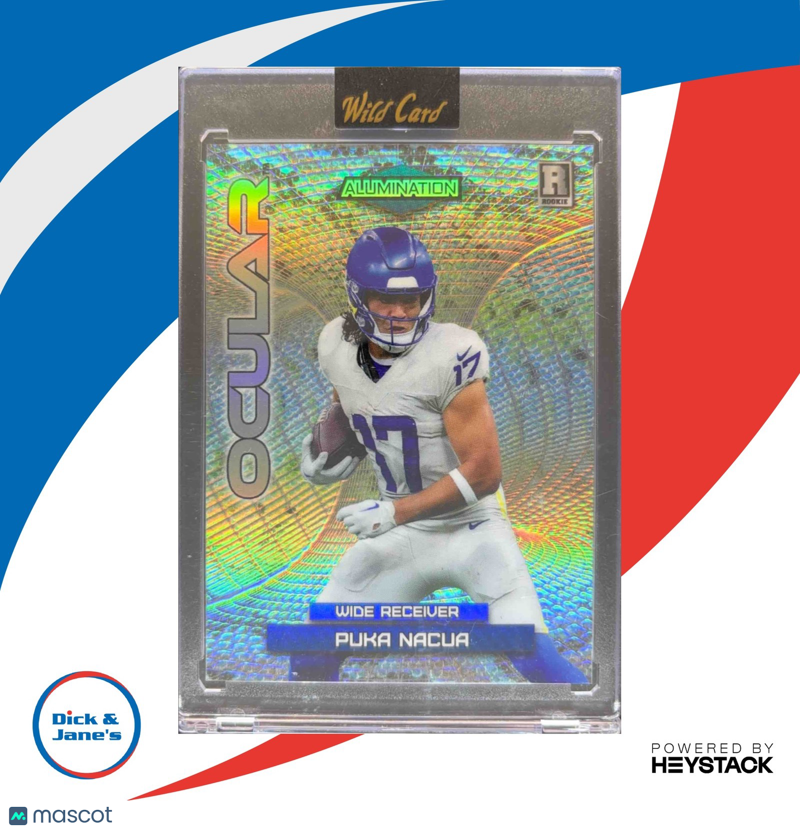 2023 Wild Card Alumination Rookie Edition Puka Nacua Ocular Rainbow 73/75 Rams - Sports Cards
