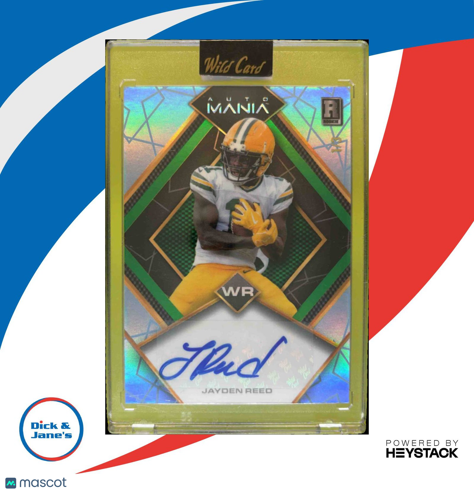 2023 Wild Card Automania Jayden Reed Diamond Rainbow Foil Platinum /3 Ravens - Sports Cards