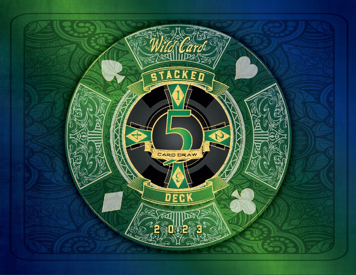 2023 Wild Card Five Card Draw Stacked Deck Football Hobby Box Promo Pack (#d to 5 or less) - Football Box