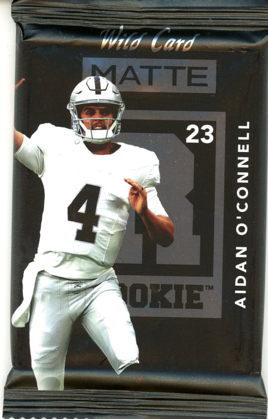2023 Wild Card Matte Guaranteed Encased Rookie Card Aidan O’Connell RC - Football Box