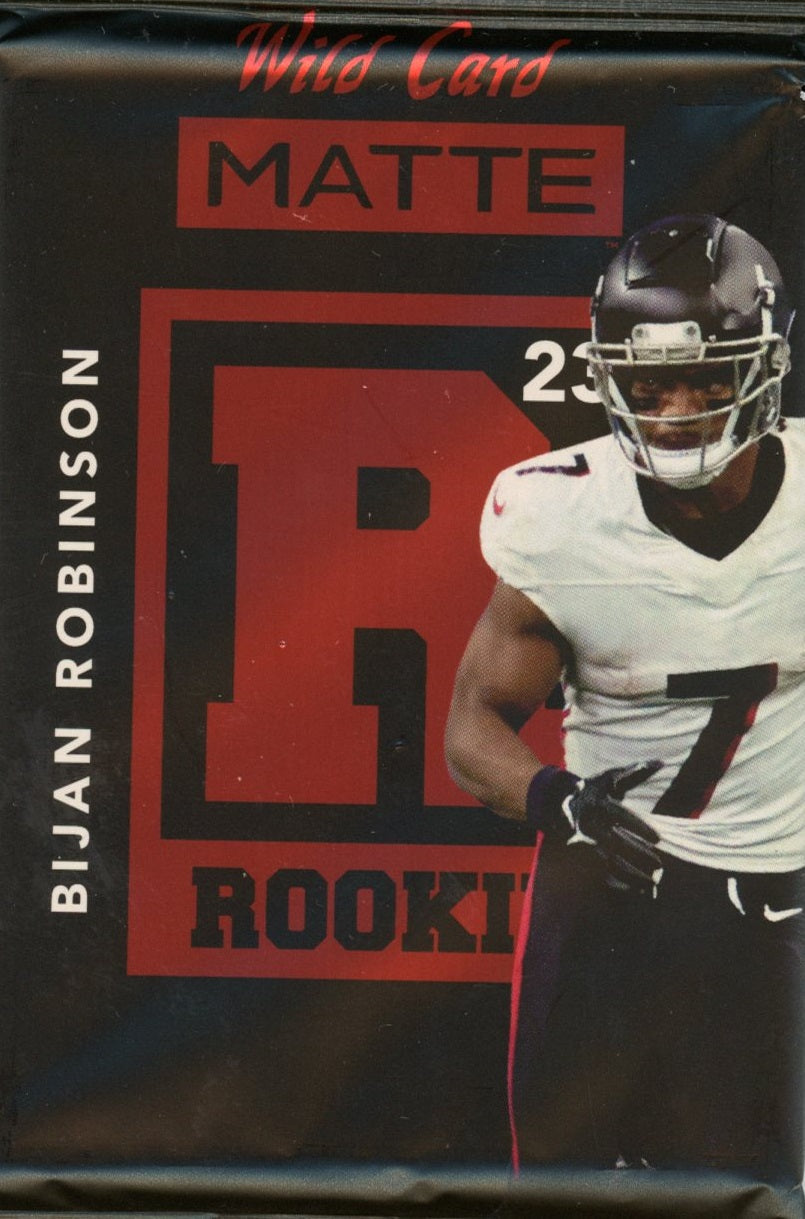 2023 Wild Card Matte Guaranteed Encased Rookie Card Bijan Robinson RC - Football Box