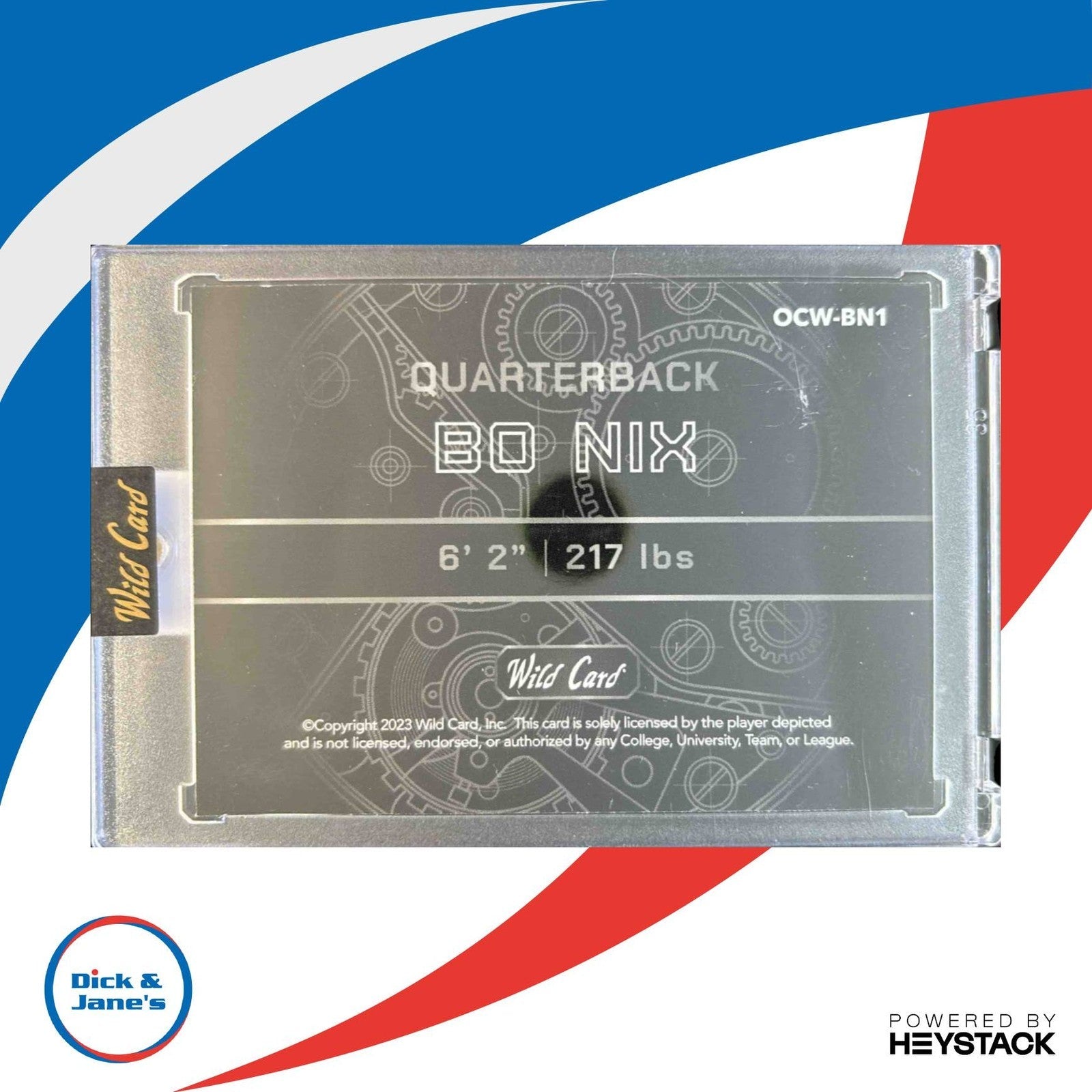 2023 Wild Card QB1 On the Clock Exclusive Bo NIx SP Platinum Mojo Green Ducks - Sports Cards