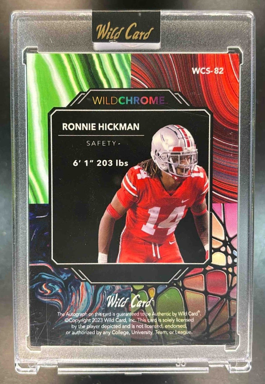 2023 Wild Card Wildchrome Draft Ronnie Hickman Auto /10 RC Ohio State Buckeyes - Sports Cards