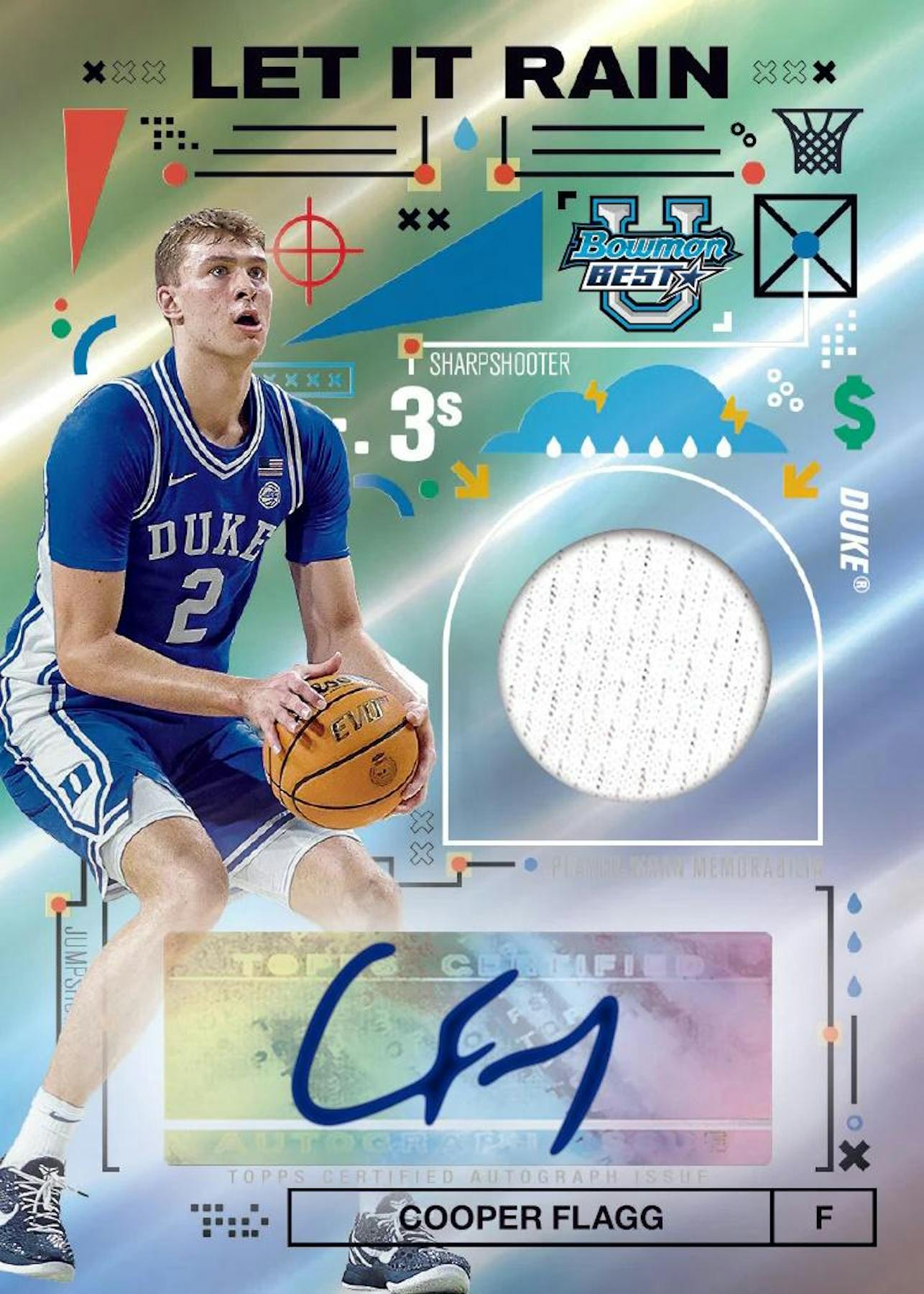 2024/25 Bowman University Best Basketball Hobby Box (4 Autos) Cooper Flagg / Boogie Fland