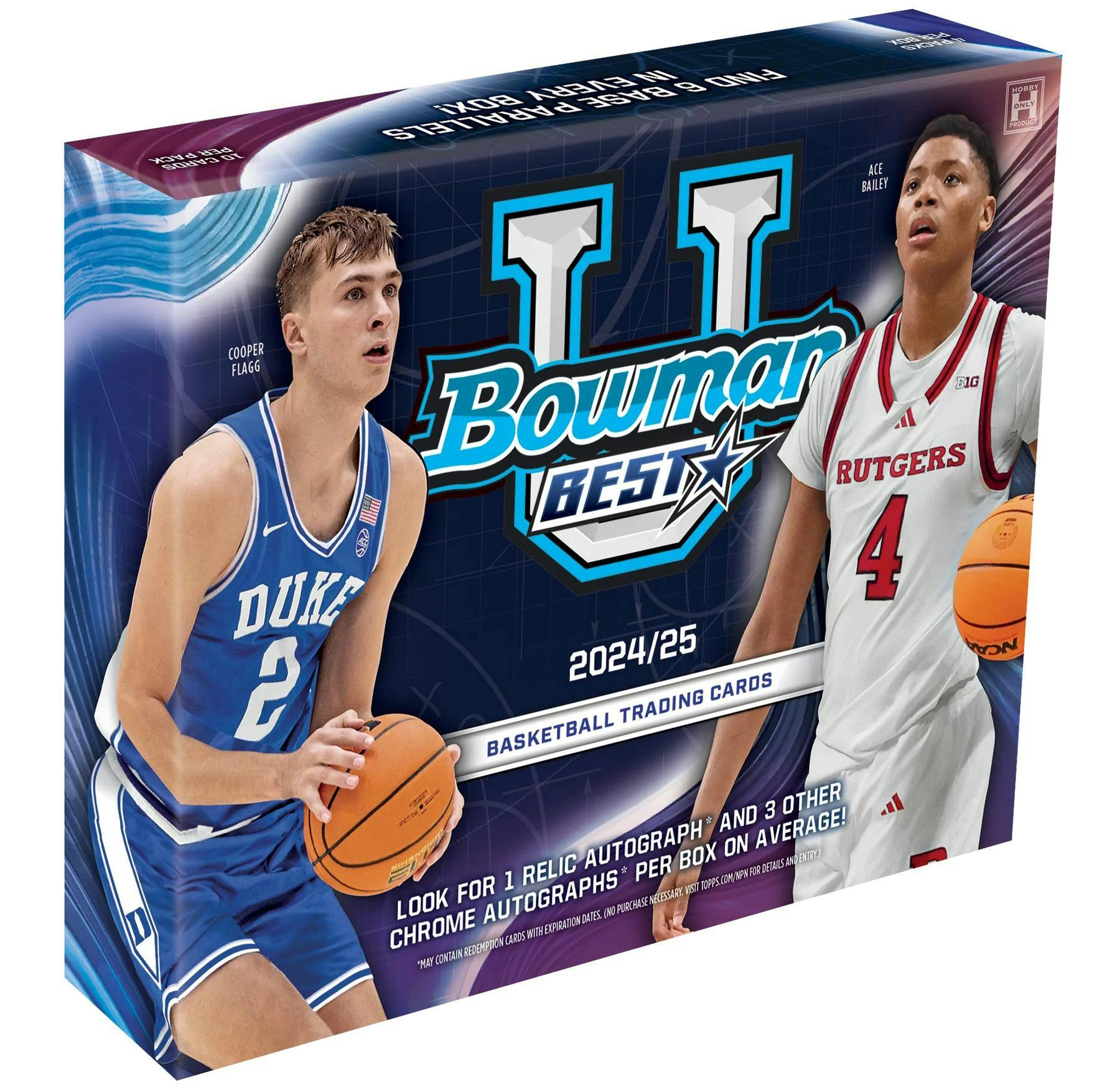 2024/25 Bowman University Best Basketball Hobby Box (4 Autos) Cooper Flagg / Boogie Fland