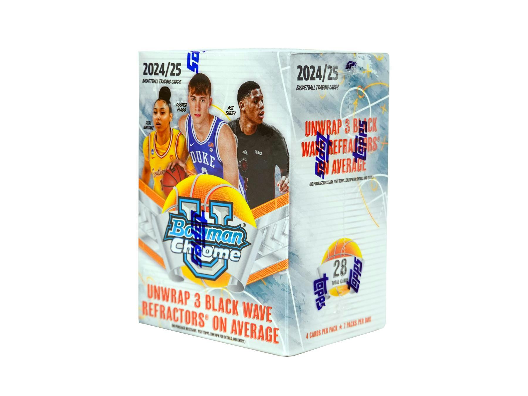 2024/25 Bowman University Chrome Basketball Blaster Box (Cooper Flagg / Ace Bailey) - NBA Hobby Box