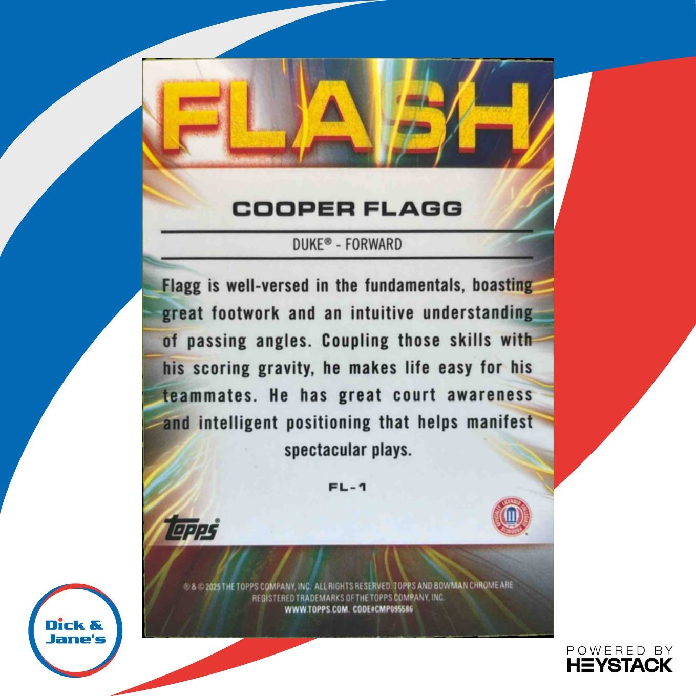 2024 25 Bowman University Chrome Cooper Flagg Flash X Fractor FL 1 Duke / Dallas Sports Cards