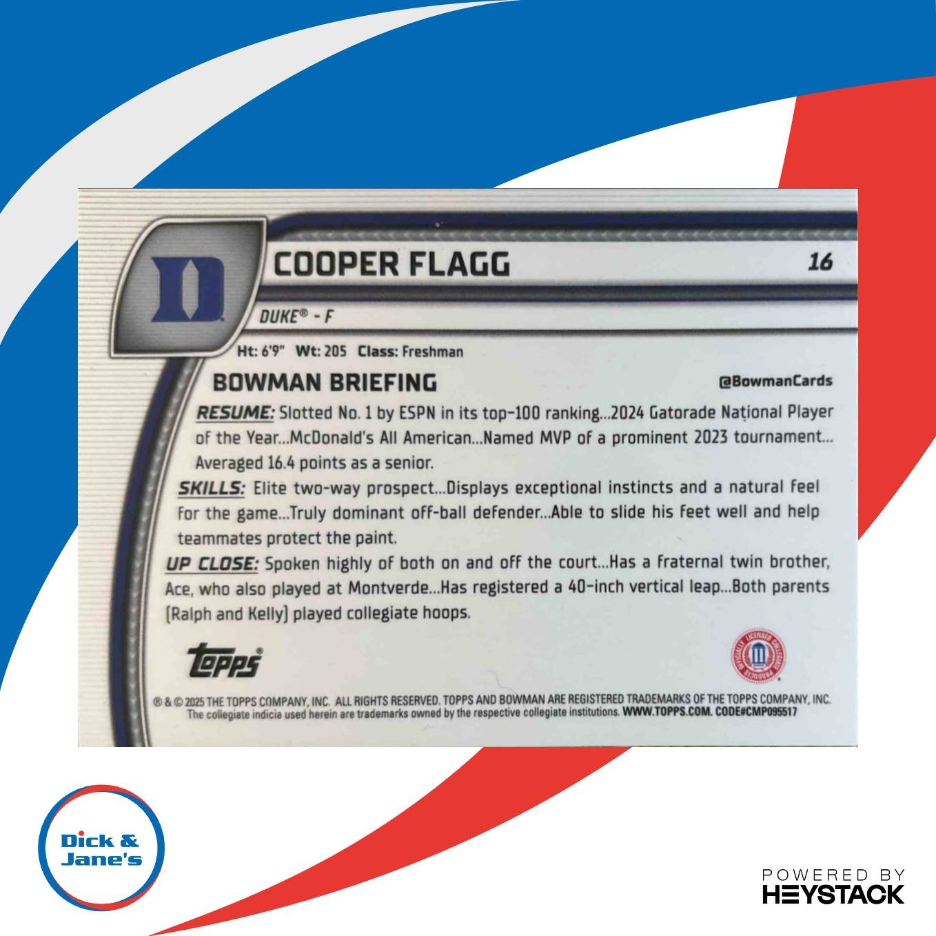 2024-25 Bowman University Chrome Cooper Flagg Green Shimmer Refractor #16 Devils - Sports Cards