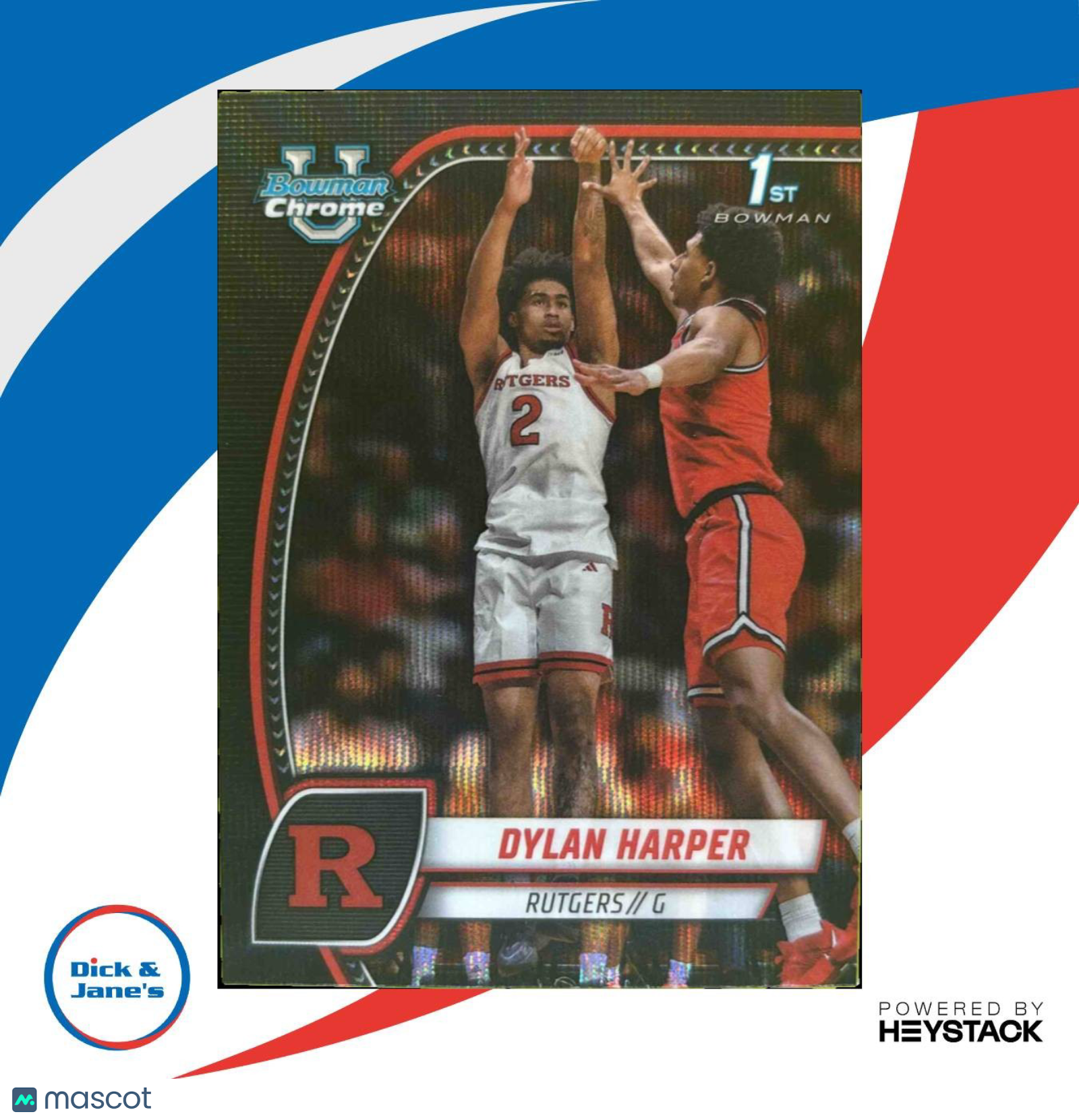 2024-25 Bowman University Chrome Dylan Harper Black Wave Refractor #22 - Sports Cards