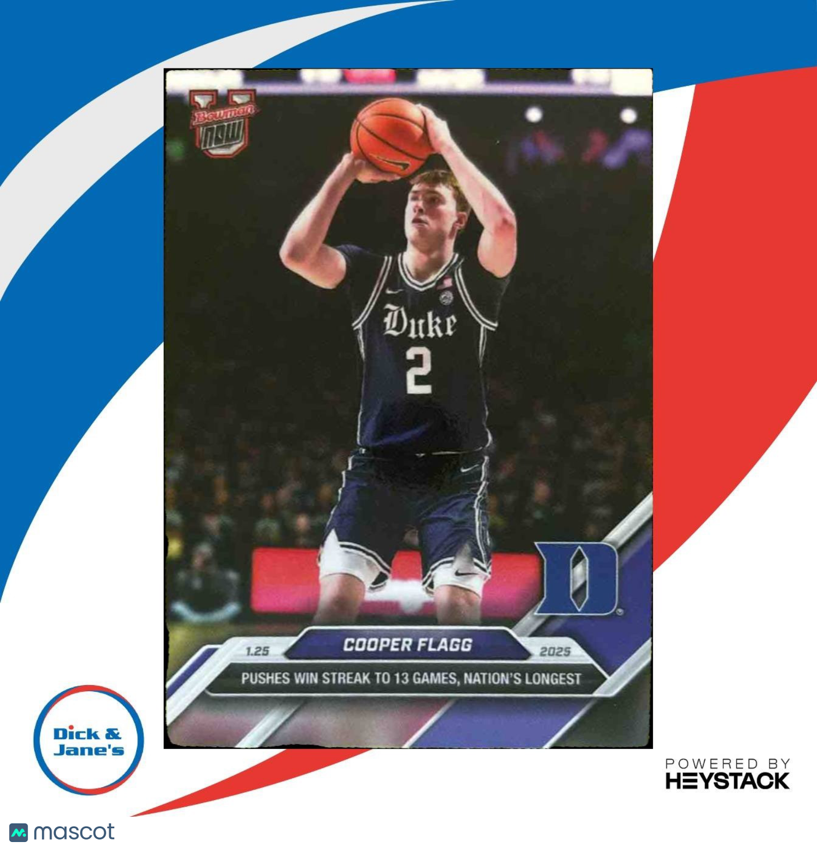 2024-25 Bowman University Now Cooper Flagg #51 Duke Blue Devils - Sports Cards