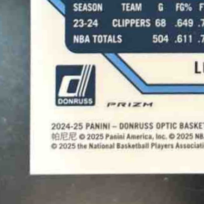 2024-25 Donruss Optic Ivica Zubac Gold International /10 #58 Los Angeles Clipper - Sports Cards