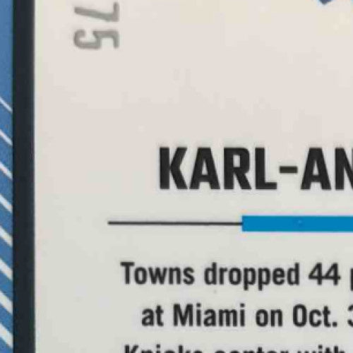 2024-25 Donruss Optic Karl-Anthony Towns Fast Break Red /75 #158 New York Knicks - Sports Cards