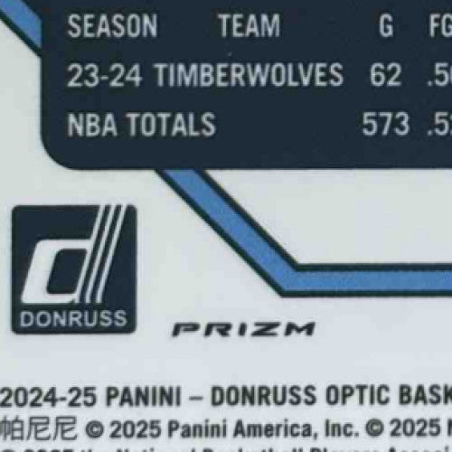 2024-25 Donruss Optic Karl-Anthony Towns Fast Break Red /75 #158 New York Knicks - Sports Cards