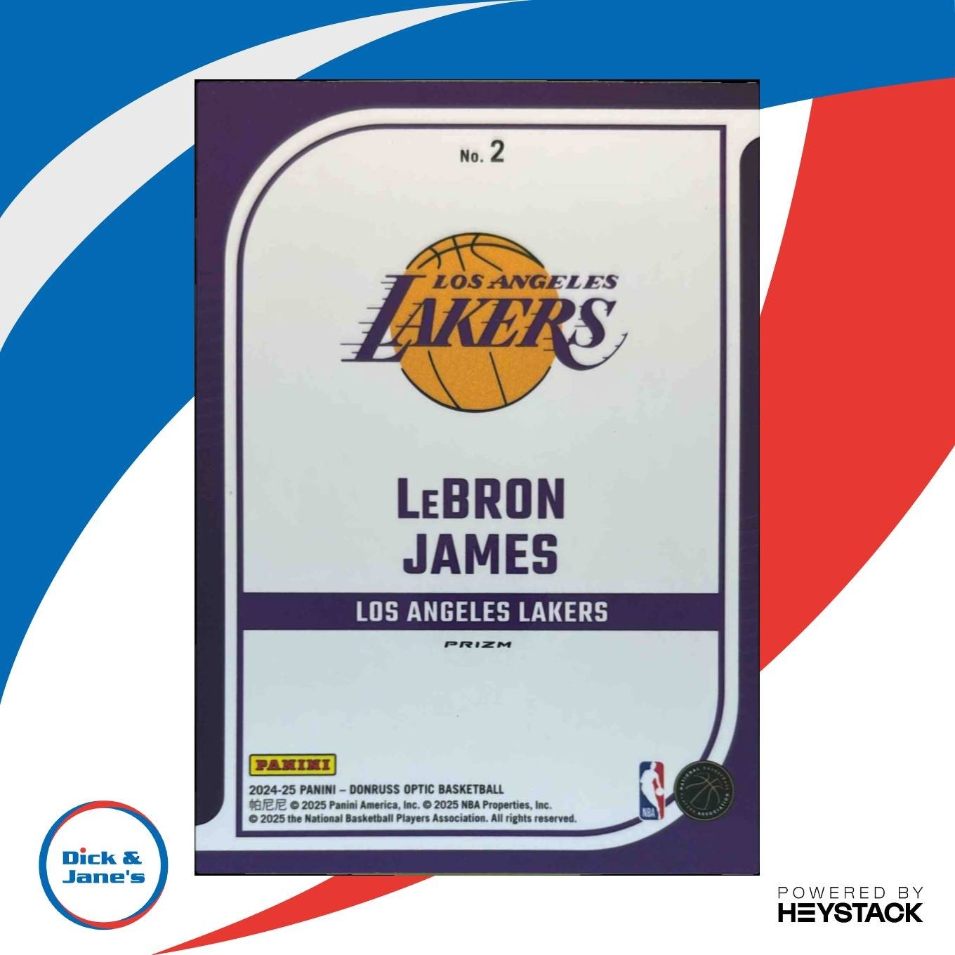 2024-25 Donruss Optic LeBron James Elite Dominators Fast Break Disco #2 Lakers - Sports Cards