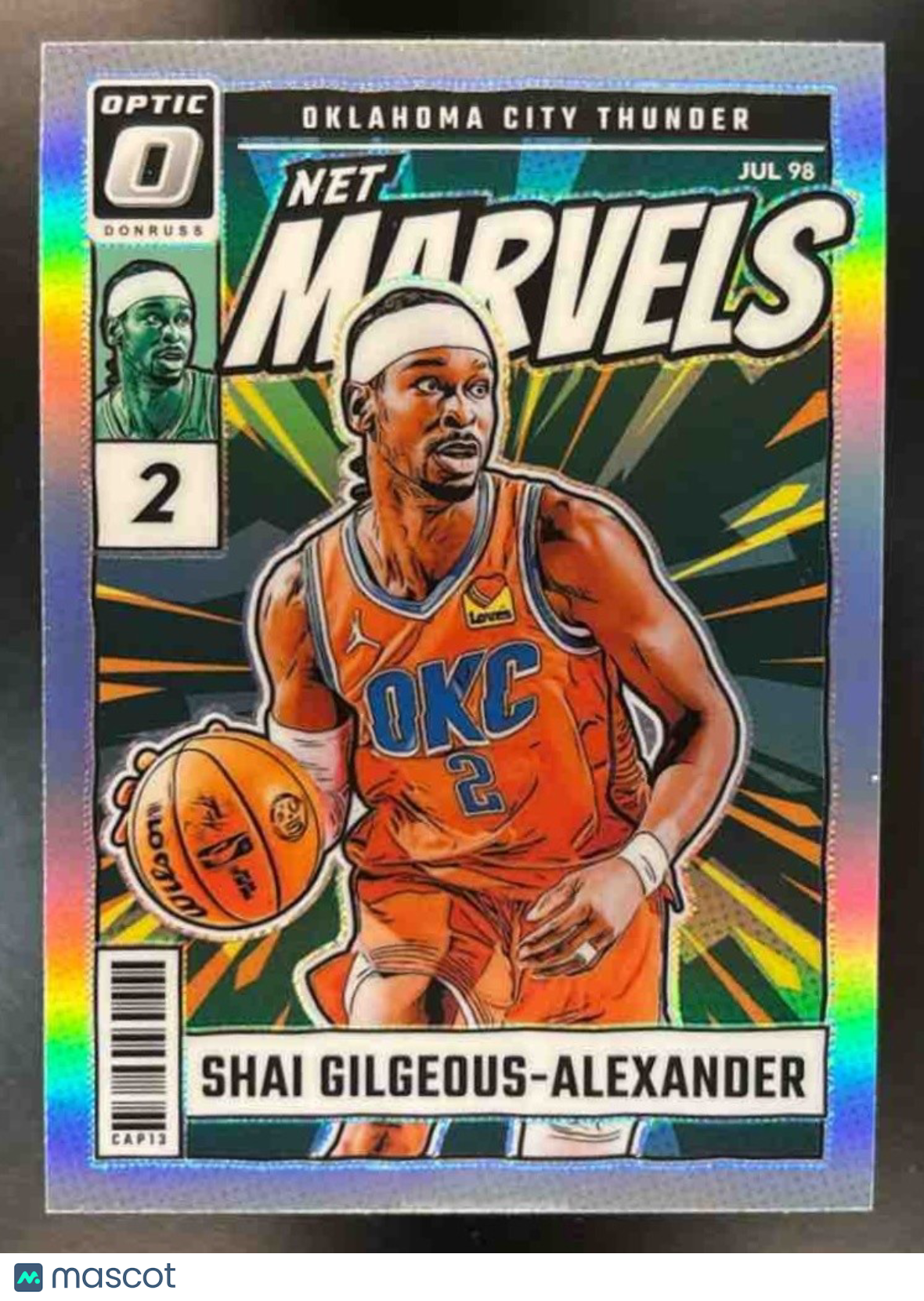 2024-25 Donruss Optic Shai Gilgeous-Alexander Net Marvels Holo #8 Thunder - Sports Cards