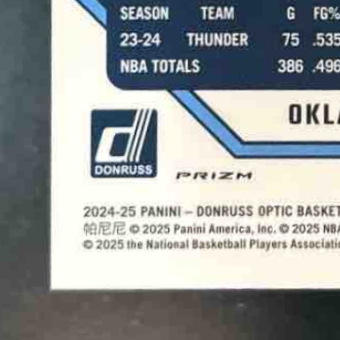 2024-25 Donruss Optic Shai Gilgeous-Alexander Red Seismic /149 #127 Thunder - Sports Cards