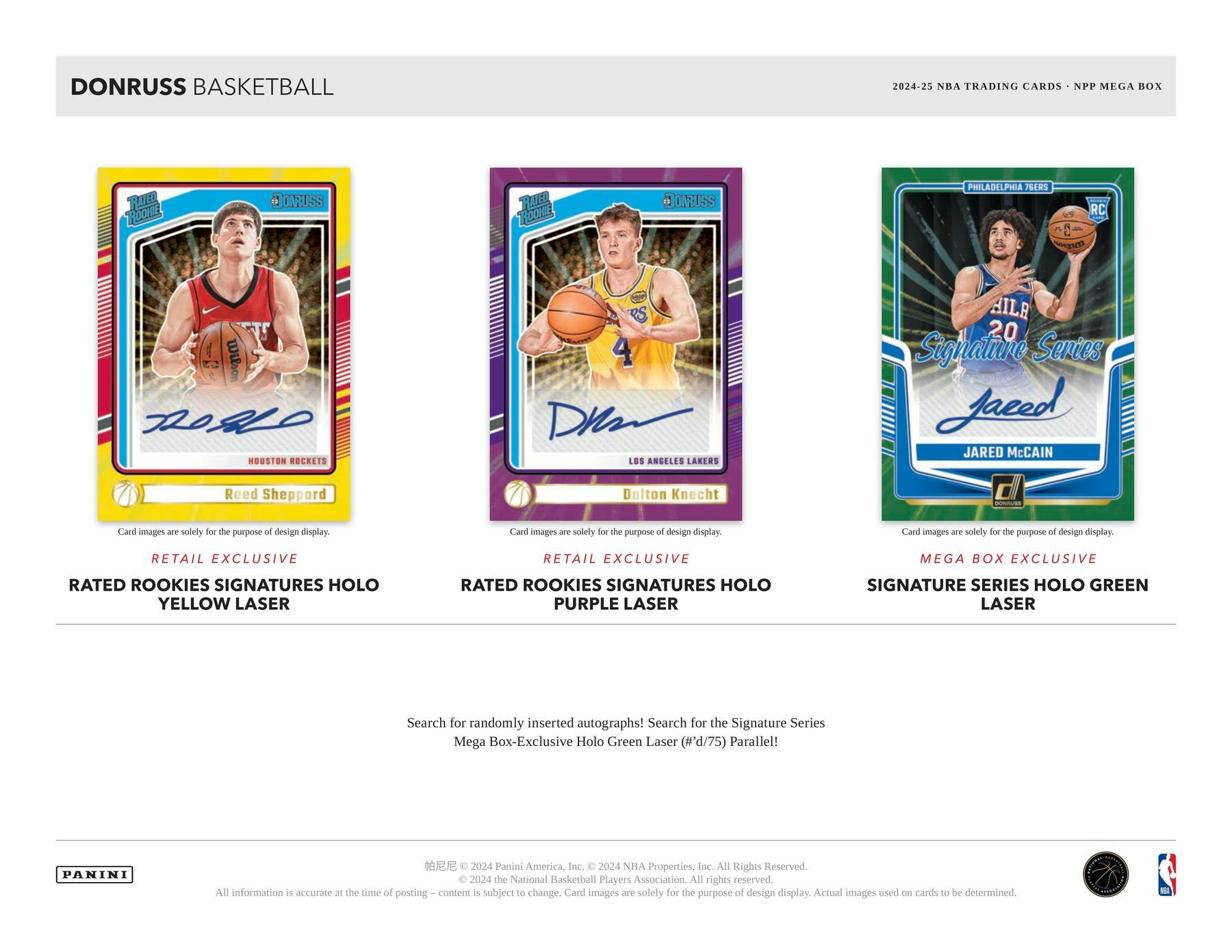 2024/25 Panini Donruss Basketball Mega Box (20 Inserts/Parallels) Blue Cracked Ice - NBA Mega Box