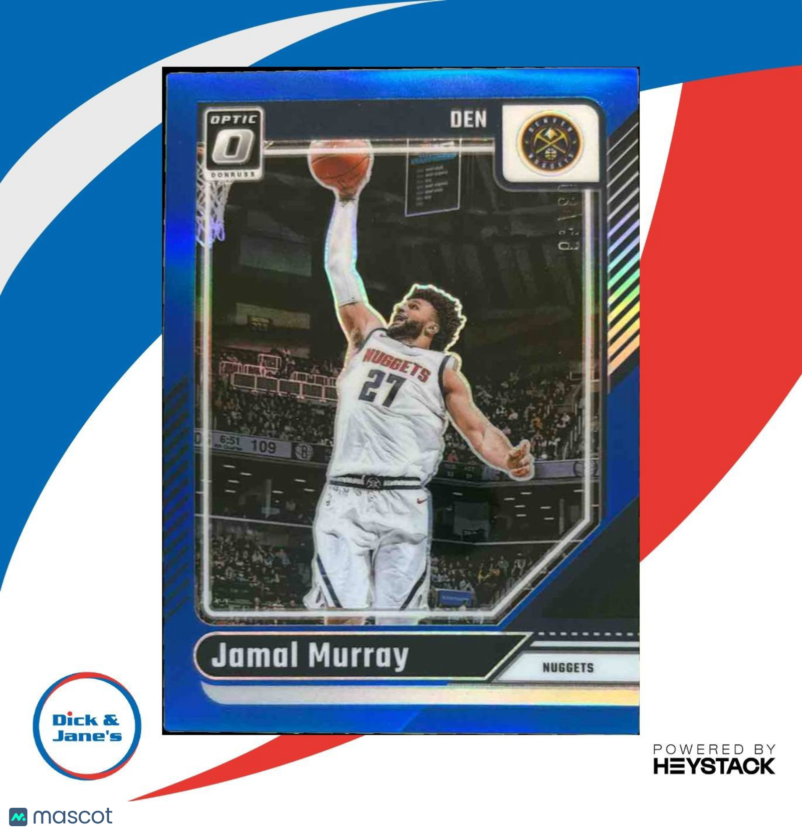 2024-25 Panini Donruss Optic Jamal Murray Blue 21/49 #138 Denver Nuggets - Sports Cards