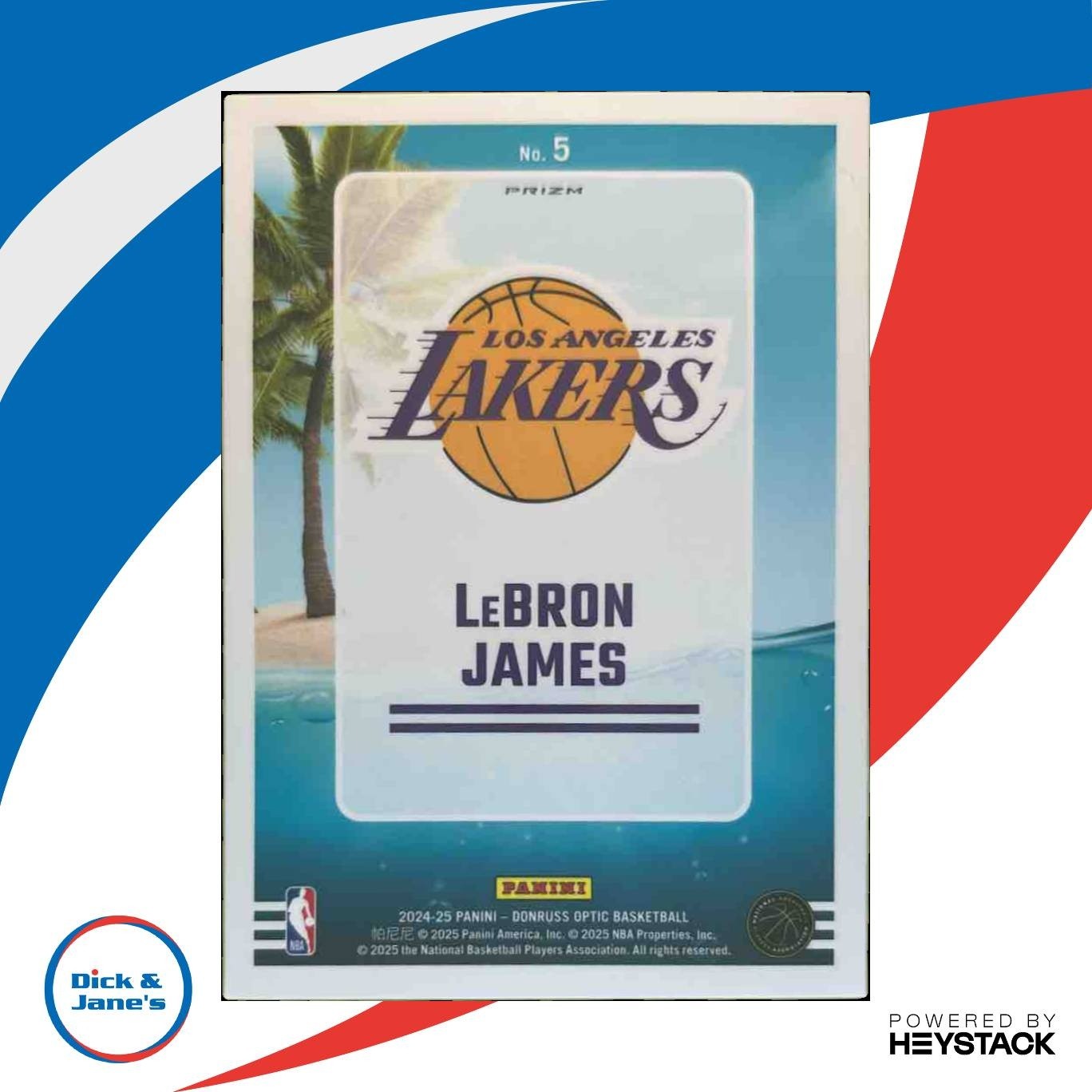 2024-25 Panini Donruss Optic LeBron James Splash! Purple #5 Los Angeles Lakers - Sports Cards