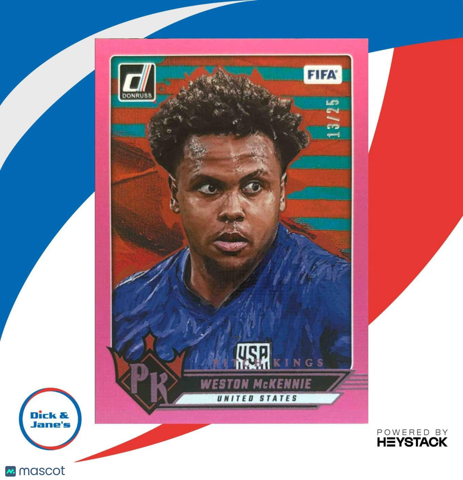2024-25 Panini Donruss Weston McKennie Pink Diamond 13/25 #12 United States - Sports Cards