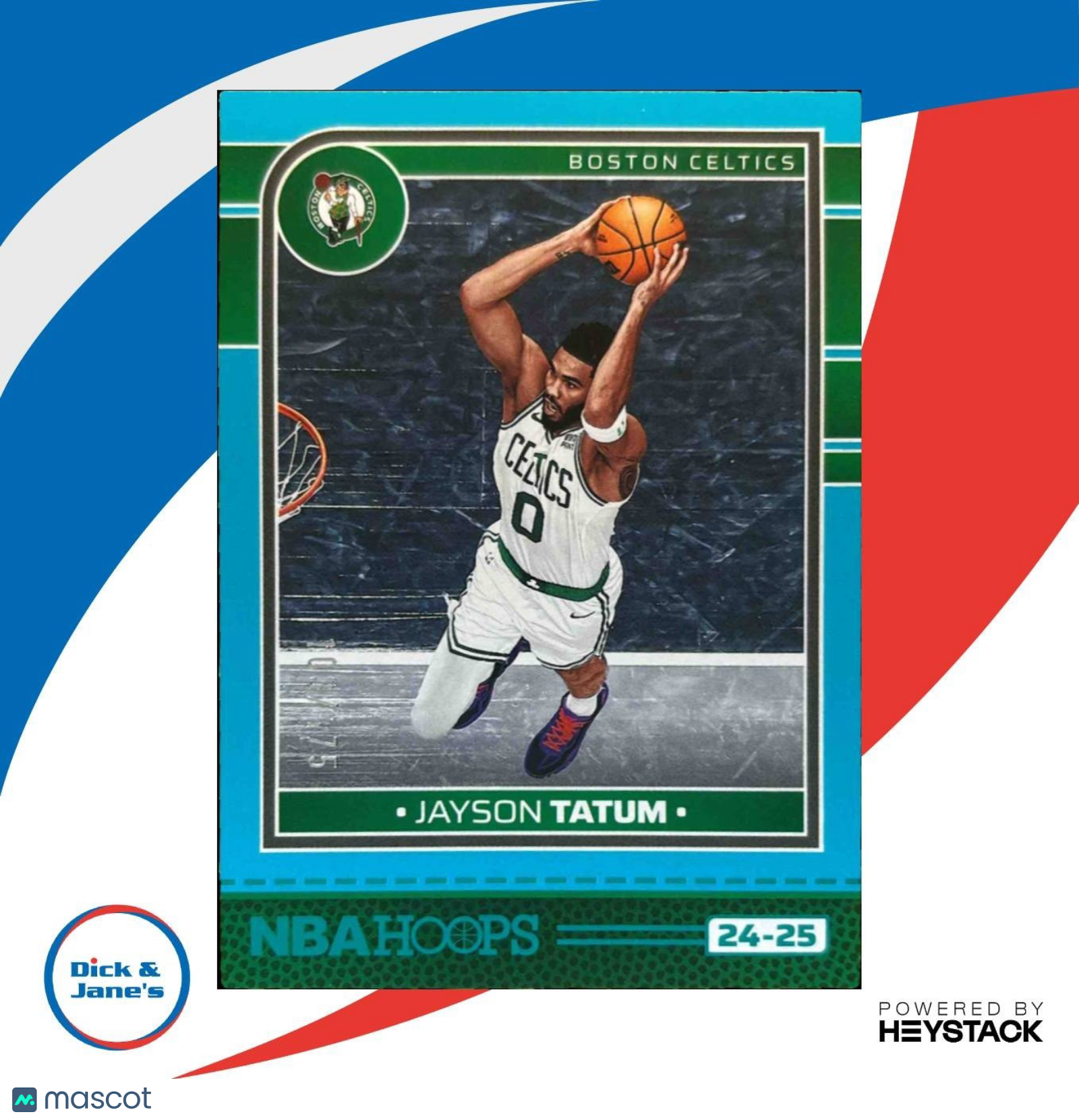 2024-25 Panini Hoops Jayson Tatum Teal /175 #172 Boston Celtics - Sports Cards