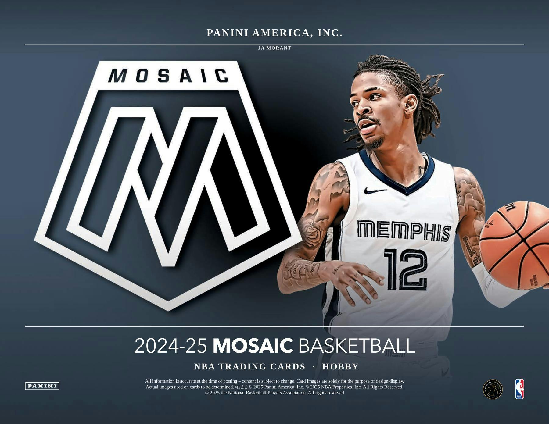 2024/25 Panini Mosaic Basketball Hobby Box (2 Autos) - NBA Hobby Box