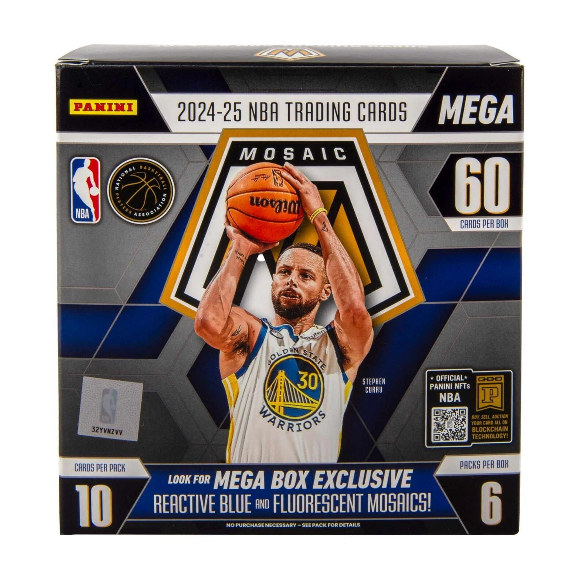2024/25 Panini Mosaic Basketball Mega Box (Reactive Blue Prizms) - NBA Hobby Box