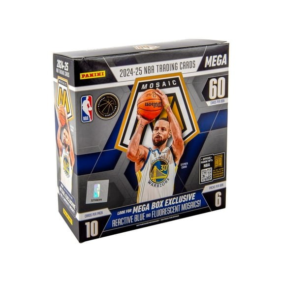 2024/25 Panini Mosaic Basketball Mega Box (Reactive Blue Prizms) - NBA Hobby Box