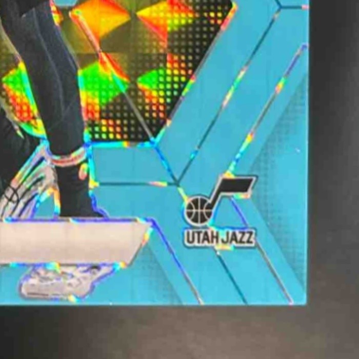 2024-25 Panini Mosaic Cody Williams Blue Fluorescent Mosaic /75 #207 RC Jazz - Sports Cards